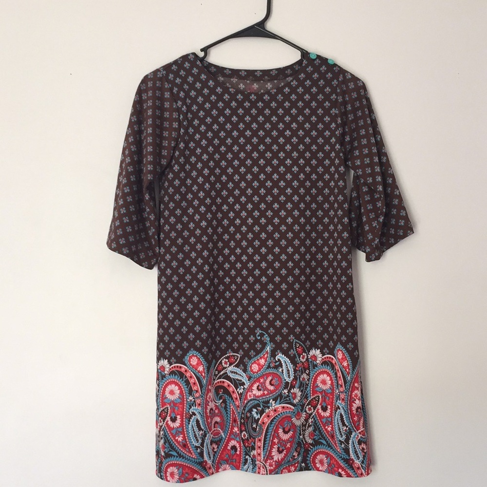 Girls Paisley 3/4 sleeve Dress